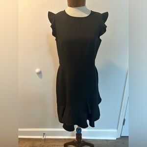 Black loft ruffle dress